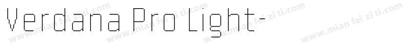 Verdana Pro Light字体转换